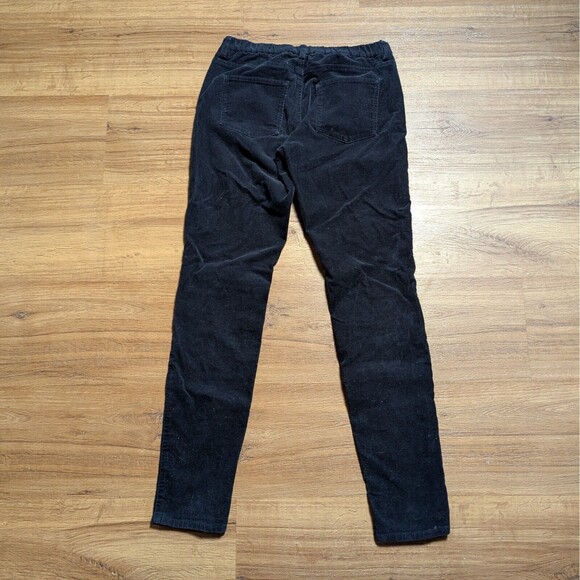 Uniqlo Corduroy Pants Womens Small 26-27 Black Skinny Leg Drawstring Jegging - Picture 6 of 10
